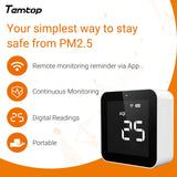 Temtop M10i WiFi Air Quality Monitor AQI Monitor Meter for PM2.5 TVOC AQI HCHO Formaldehyde Detector Real Time Recording - Temtop
