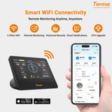 Temtop W100 WiFi Weather Station with Air Quality Monitor, 7" Touchscreen Indoor Outdoor Weather Station, PM2.5/PM10/CO2/TVOC Monitor, Rain Gauge, Wind Speed & Direction, UV, AQI Forecast