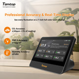 Temtop M100 2nd WiFi Air Quality Monitor – 7” Touch Screen Indoor CO2, PM2.5, PM10, TVOC, Temperature & Humidity Detector, Smart Multi-Room Air Analyzer with LoRa Expansion