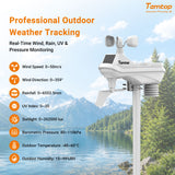 Temtop W100 WiFi Weather Station with Air Quality Monitor, 7" Touchscreen Indoor Outdoor Weather Station, PM2.5/PM10/CO2/TVOC Monitor, Rain Gauge, Wind Speed & Direction, UV, AQI Forecast
