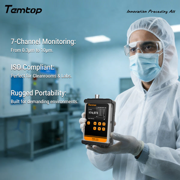 Temtop Particle Counter - Dust Monitoring Equipment for Cleanrooms