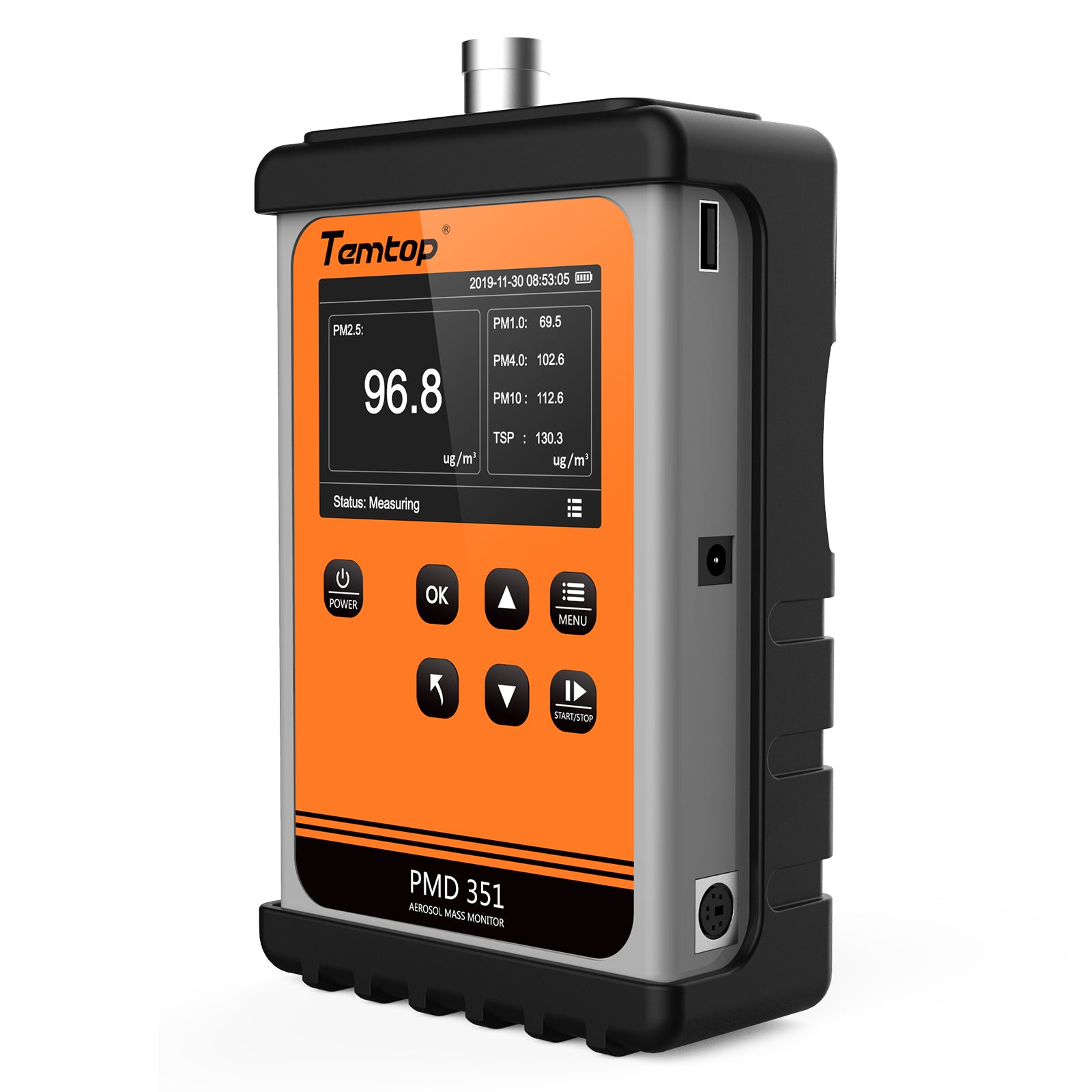 Temtop Aerosol Dust Monitor Handheld Air Quality Particle Counter PM1.0, PM2.5, PM4.0, PM10,TSP PMD 351 - Temtop