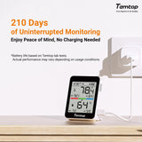 Temtop Indoor Thermometer T1, Bluetooth Room Temperature Monitor Indoor Temperature Humidity Monitor - Temtop