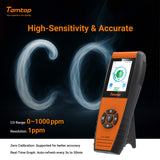 Temtop LKC - 1000C Portable CO Detector with TFT Color LCD Screen, USB Data Export, Calibration, and Adjustable Alarm Threshold - Temtop