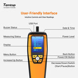 Temtop M2000 2nd CO2 Detector Air Quality MonitorCO2 Meter PM2.5 PM10 Detector HCHO Tester Data Export air quality meter CO2 Alarm- Temtop