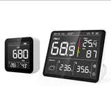 Temtop WiFi P100 Air Quality Monitor PM2.5 AQI Tester Wireless Forecast Station Thermometer and Hygrometer Detecting Colored LCD Display - Temtop
