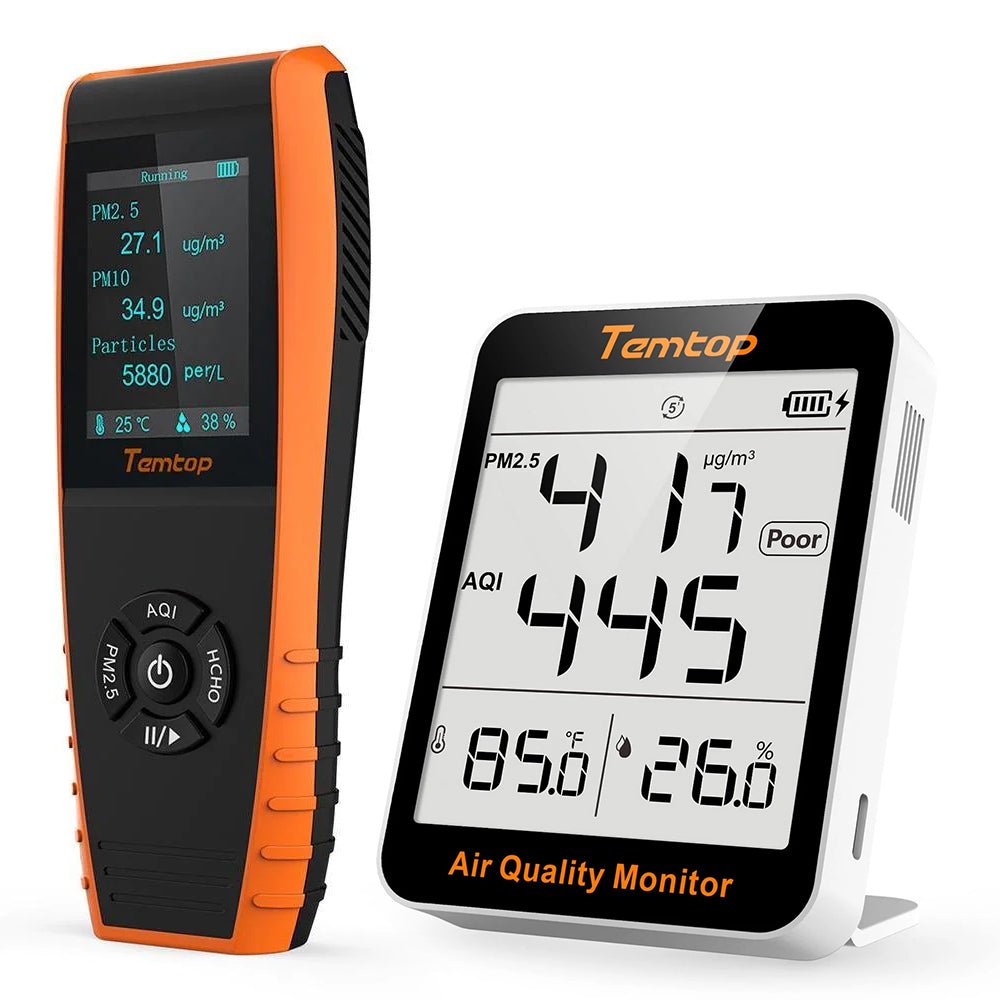 Temtop LKC-1000S+ 2nd Air Quality Monitor HCHO,PM2.5,PM10,TVOC - Elitech UK  — ElitechEU