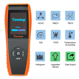 Temtop LKC-1000S+ 2nd Generation, Data Export. Professional detector with HCHO, PM2.5,PM10, TVOC. - Temtop