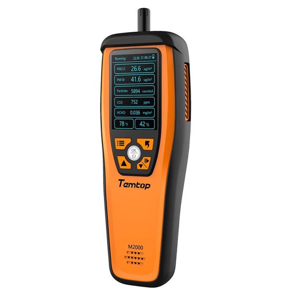 Temtop M2000 2nd CO2 Monitor Portable Air Quality Sensor of Carbon Dioxide PM2.5 PM10 Formaldehyde
