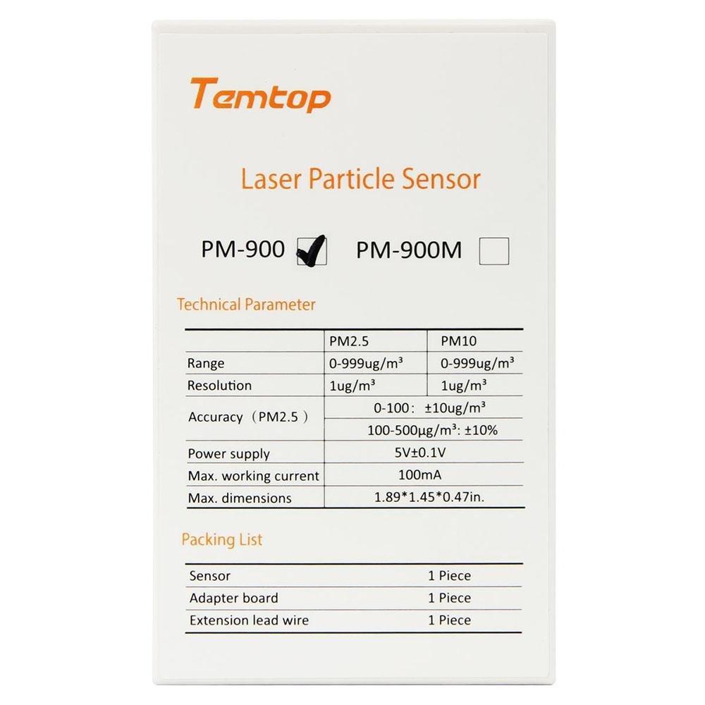 Temtop PM-900 Laser Particle Sensor measure PM1.0,PM2.5 and PM10 - Temtop